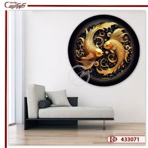 تابلو دو ماهی طلایی C433071