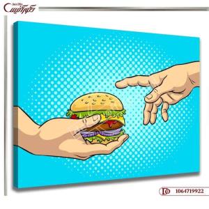 تابلو دکوراتیو فست فود R9922