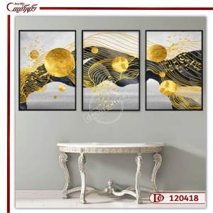 تابلو ست سفید طلایی 120418