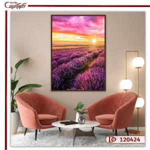 تابلو فنگ شویی دشت لوندر R120424