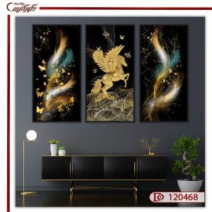 تابلو سه تکه اسب پرنده M120468