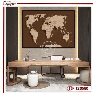 تابلو نقشه جهان مستطیل R120580