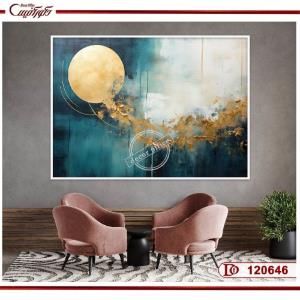 تابلو مدرن طرح ورق طلا R120646