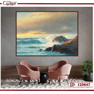 تابلو طبیعت ساحل دریای مواج R120647
