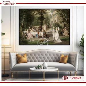 تابلو ضیافت اشرافی در باغ R120697