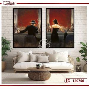 تابلو کلاسیک قرار عاشقانه در بار P120756
