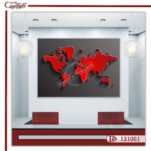 تابلو نقشه جهان R121001