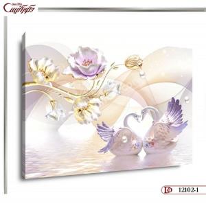 تابلو فنگ شویی طرح قو R102-1