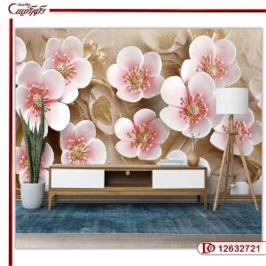 پوستر دیواری سه بعدی گل درشت 12632721