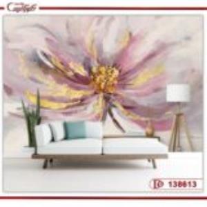 کاغذ دیواری سه بعدی گل بزرگ مدرن 138613 