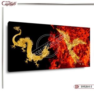 تابلو اژدها و ققنوس E264-1