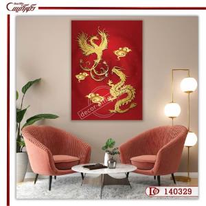 تابلو ققنوس و اژدها R140329