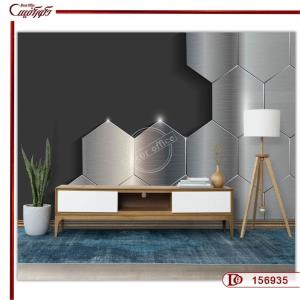 کاغذ دیواری سه بعدی هندسی لانه زنبوری 156935 