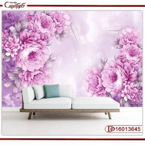 پوستر سه بعدی گل فانتزی بنفش 16013645