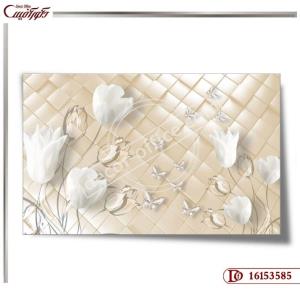 کاغذ دیواری سه بعدی گل 3585