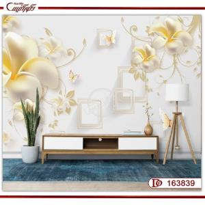 کاغذ دیواری سه بعدی نرگس طلایی 163839