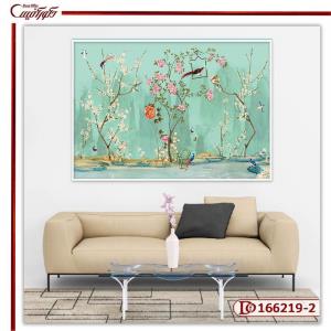 تابلو دیواری شکوفه و پرنده R2-166219