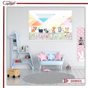 تابلو دیواری کارتونی گربه R169051