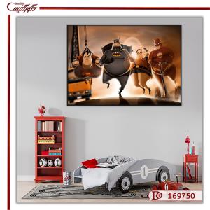 تابلو بوم پسرانه سوپر قهرمانان چاق R169750