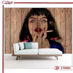 کاغذ دیواری سه بعدی چهره مدرن 170001
