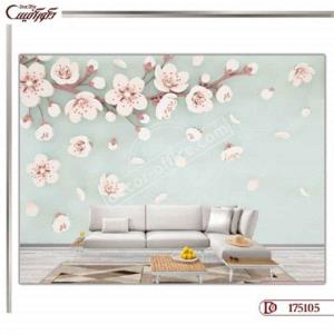 کاغذ دیواری سه بعدی گل 5105