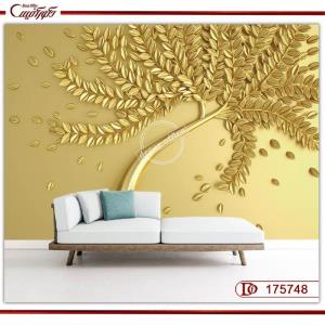 پوستر دیواری درخت برگ طلایی 175748