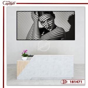 تابلو دکوراتیو چهره مدرن سیاه و سفید E181471
