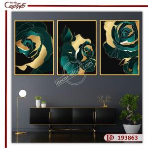 تابلو سه تکه گل مدرن 193863