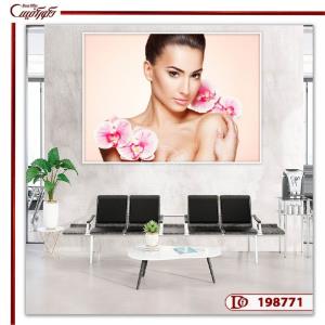 تابلو دکوراتیو کلینیک طرح چهره و گل R198771