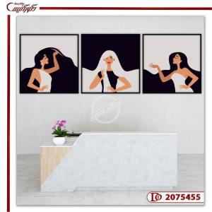 تابلو سه تکه رقص دختر مینیمال N2075455