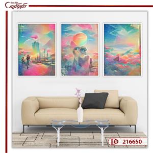 تابلو سه تکه نقاشی 216650