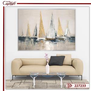 تابلو منظره دریا و کشتی نقاشی R227233