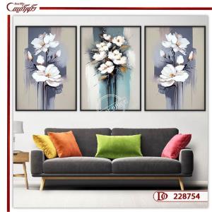 تابلو سه تکه گل فانتزی L228754 