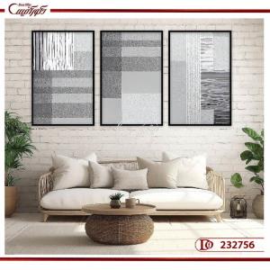 تابلو مدرن سه‌تکه مینیمال L232756