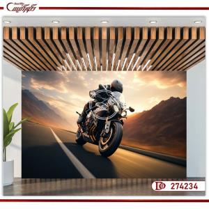 کاغذ دیواری سه بعدی موتو 274234