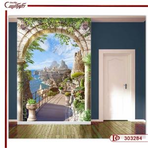 کاغذ دیواری سه بعدی تراس ساحلی 303284