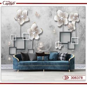 پوستر دیواری سه بعدی طرح گل 306378
