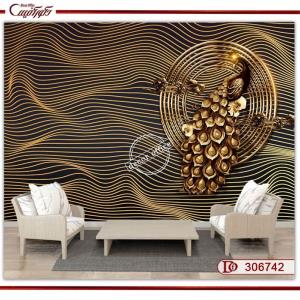 پوستر دیواری سه بعدی طاووس 306742