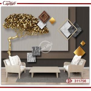 کاغذ دیواری سه بعدی هندسی 311756