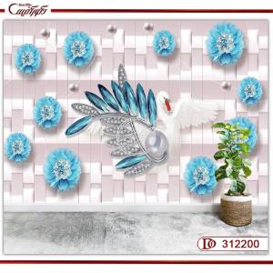 پوستر دیواری گل و قو 312200