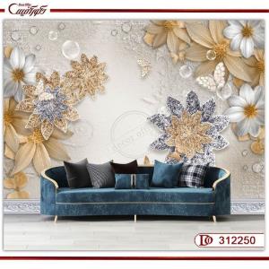 پوستردیواری سه بعدی طرح برگ و گل 312250