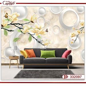پوستر سه بعدی گل و پروانه 332097 