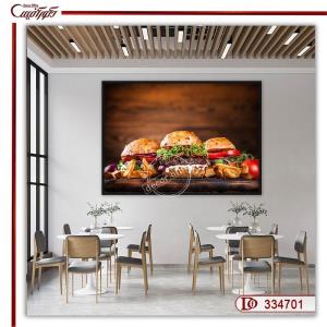 تابلو هنری برگرهای گریل‌شده R334701