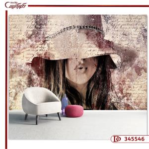 کاغذ دیواری سه بعدی چهره مدرن 335546