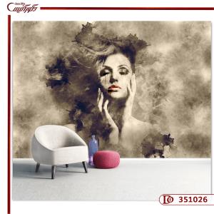 پوستر دیواری چهره مدرن طرح نقاشی 351026