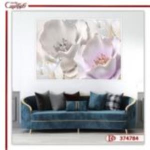 تابلو دیواری گل سفید صورتی R374784