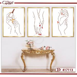 تابلو دکوری مینیمال طرح مانیکور و ناخن L417113
