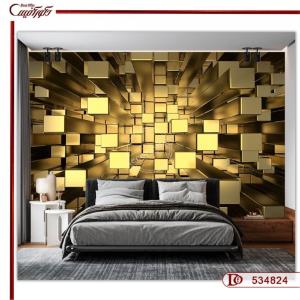 پوستر دیواری هندسی شمش طلایی 534824