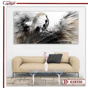 تابلو خط و نقاشی دختر کلاسیک E618356