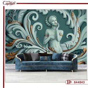 کاغذ دیواری فرشته سه بعدی 644843